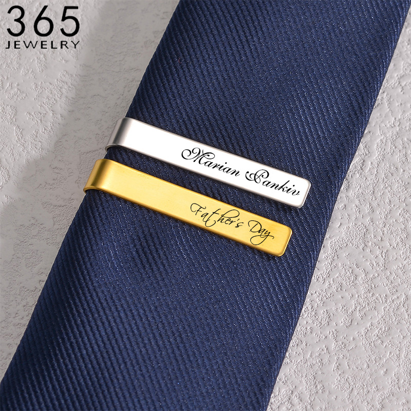 Tie Bar Set Gift - Clips de corbata de acero inoxidable