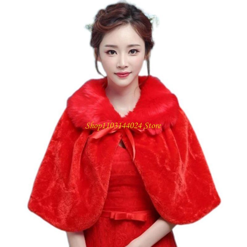 Stole Wedding Shawl - N5KE Mujer Invierno Espesar Felpa Abrigo