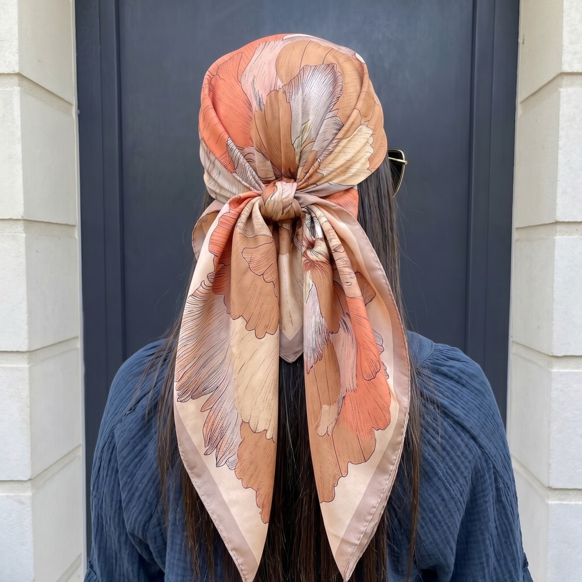 Pashmina Wrap Large - Pañuelo Cuadrado de Seda para Mujer,