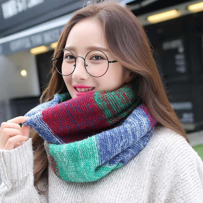 Infinity Scarf Knit - Bufandas infinitas de punto de arcoíris