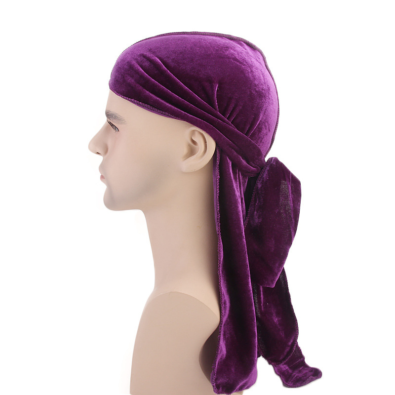 Bandana Doo Rag - Durags-turbante Bandana de terciopelo para hombre,