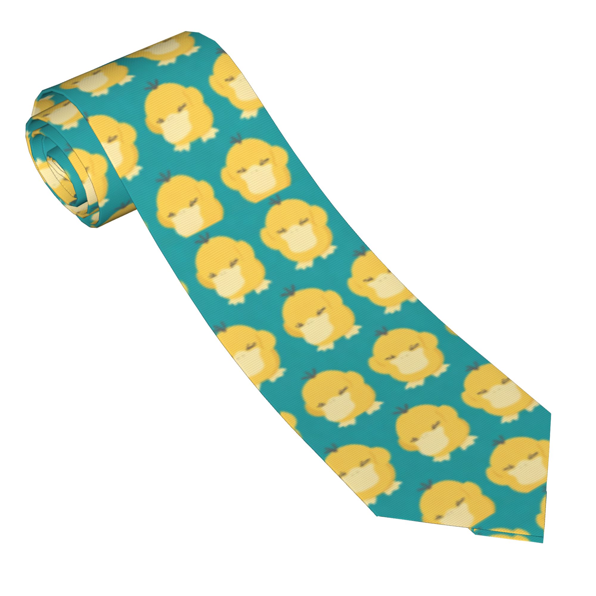 Skinny Tie Men - Corbatas Psyduck Kawaii Unisex, Corbatas Estrechas