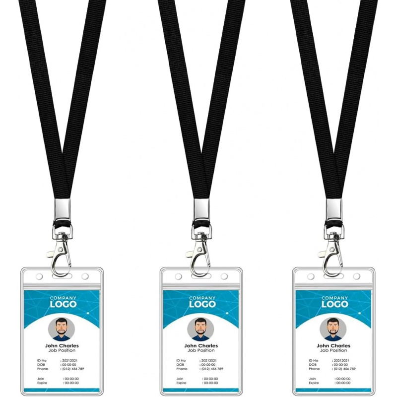 Lanyard Badge Holder - Paquete de 3 cordones de crucero