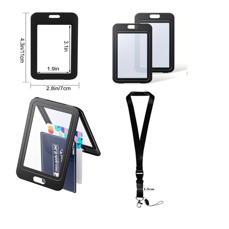Lanyard Badge Holder - Porta credenciales de plástico para empleados,