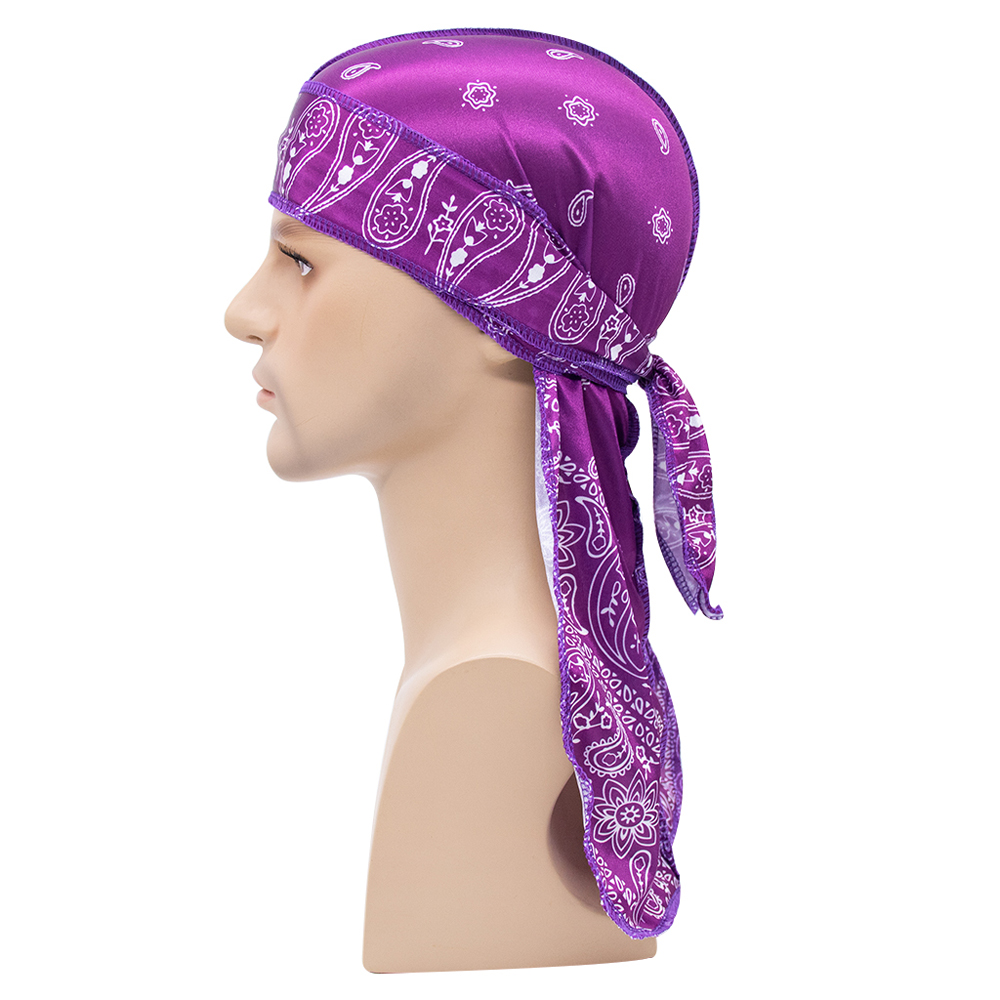 Bandana Doo Rag - Pañuelo sedoso de cola larga, unisex