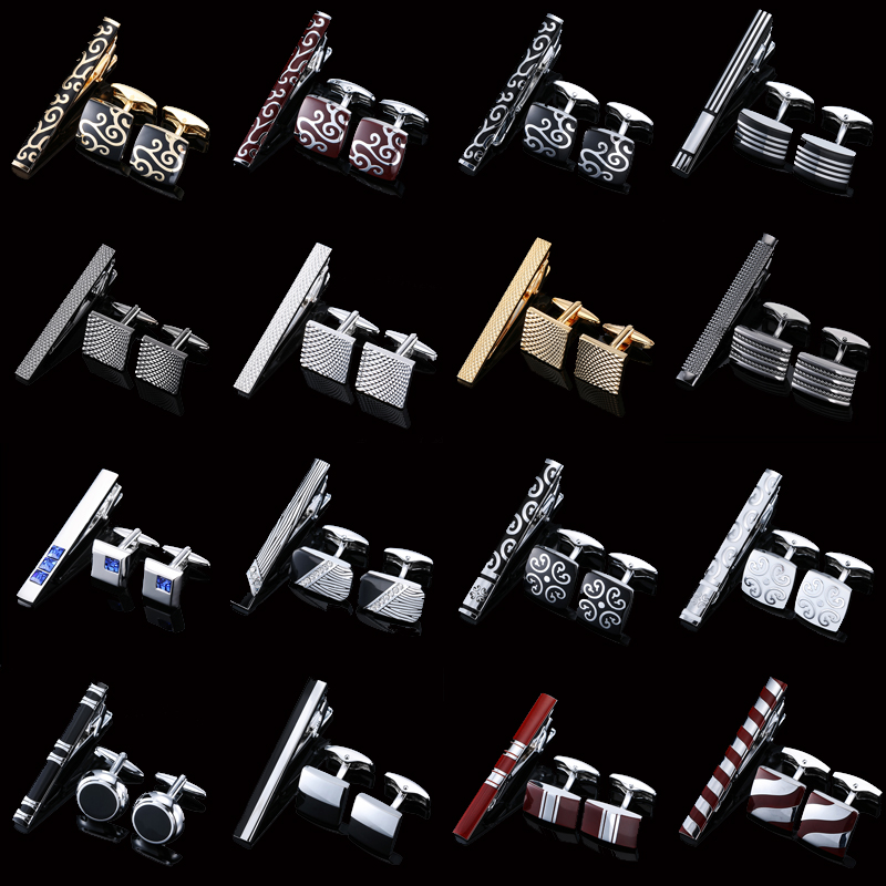 Tie Bar Set Gift - Juego de puños y clips de