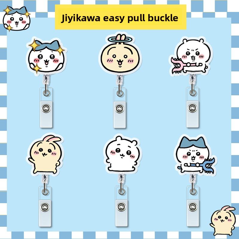 Lanyard Badge Holder - Portacredenciales Retráctil Kawaii Jiyi, Clip para