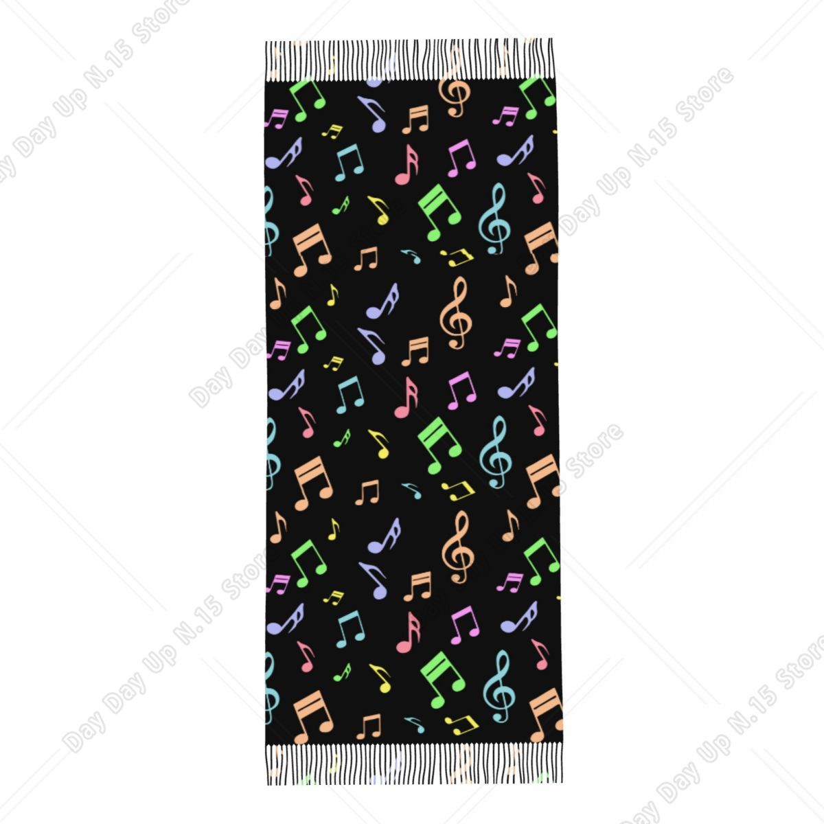 Chal con diseño de notas music - Pashmina Wrap Large reseña y precio