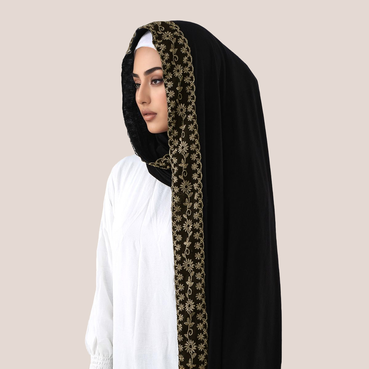 Jersey de algodón bordado de e - Head Wrap Turban reseña y precio
