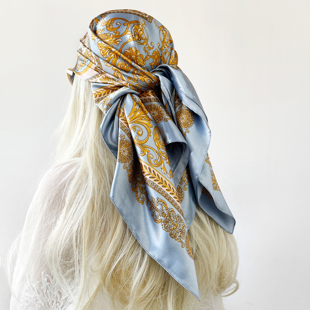 Pañuelo cuadrado de satén de s - Silk Neck Scarf reseña y precio