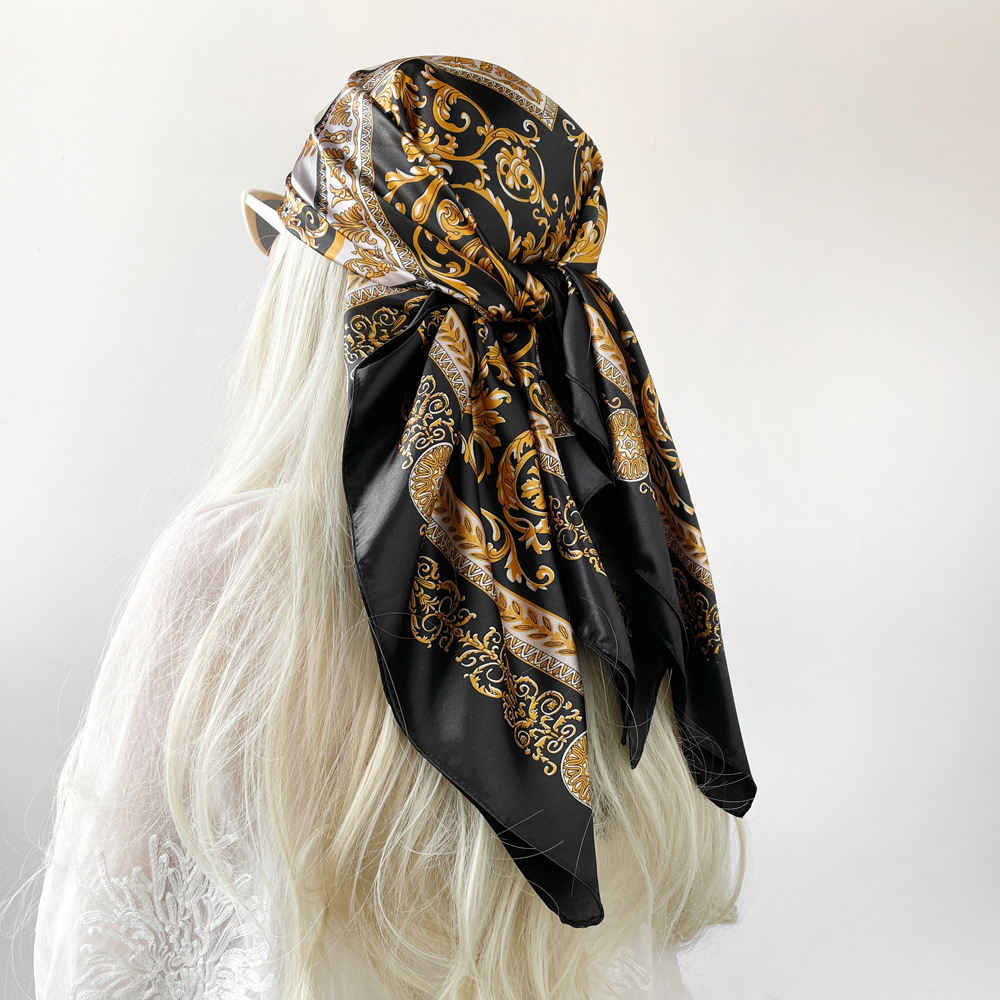 Pañuelo cuadrado de satén de s - Silk Neck Scarf reseña y precio