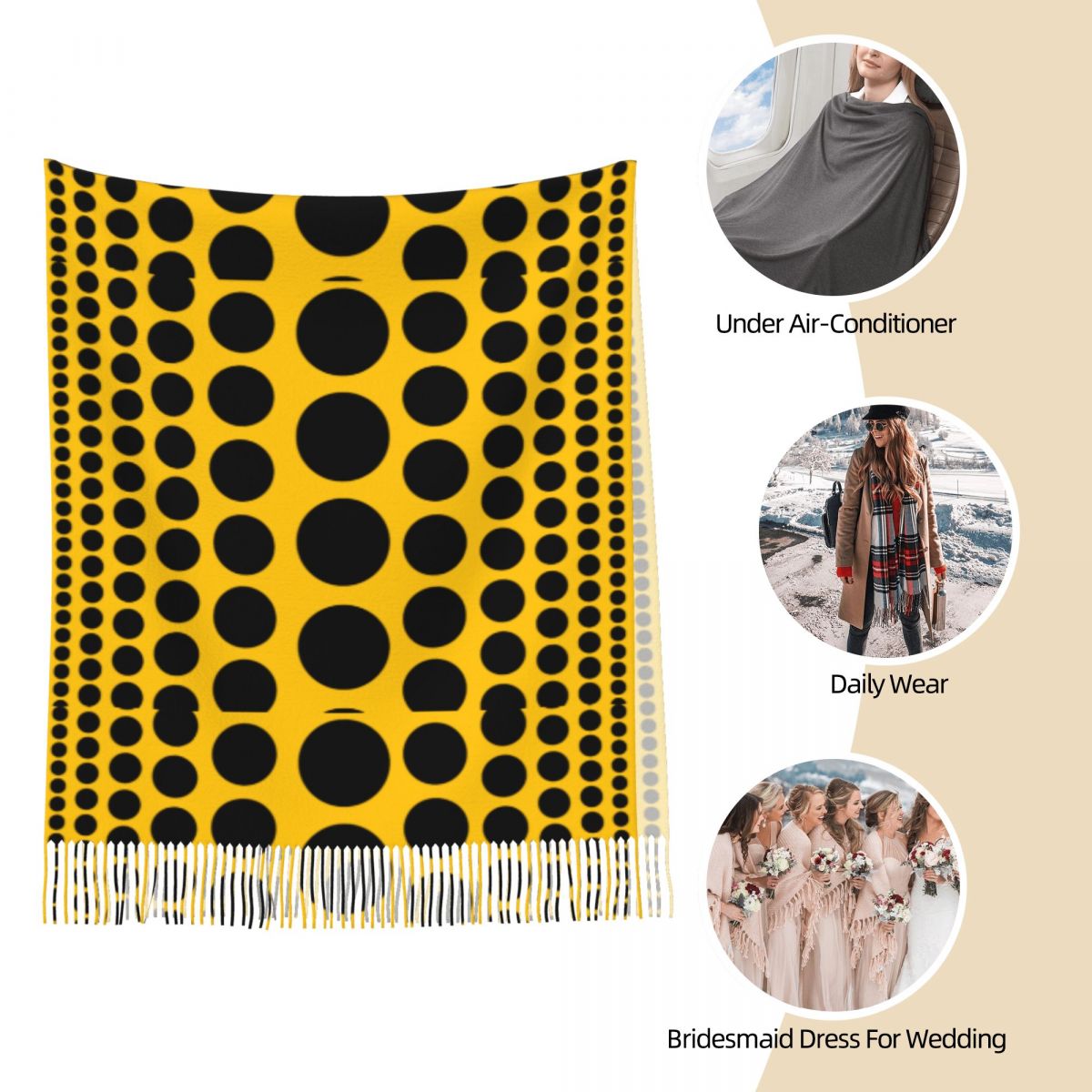 Bufanda Infinity de lunares pa - Infinity Scarf Knit reseña y precio