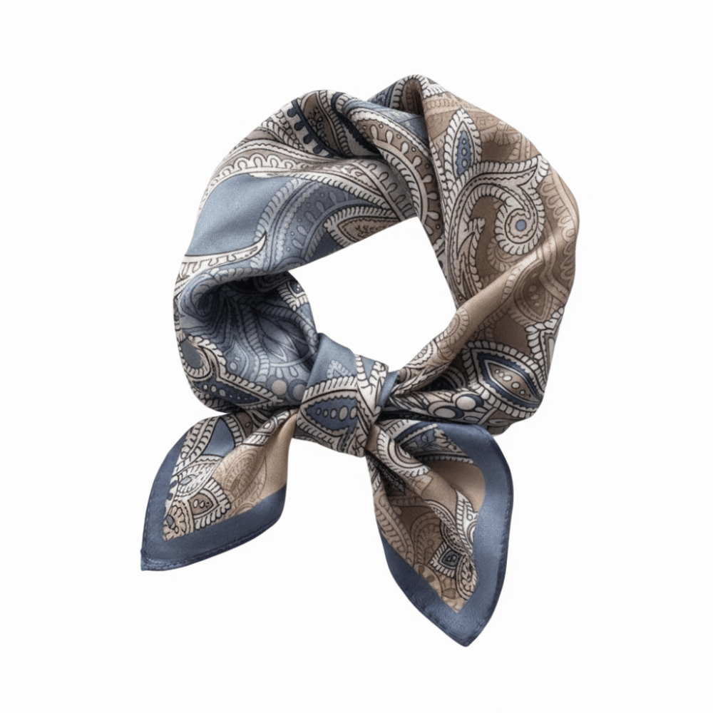 Pañuelo Cuadrado de Seda con E - Face Scarf Mask reseña y precio