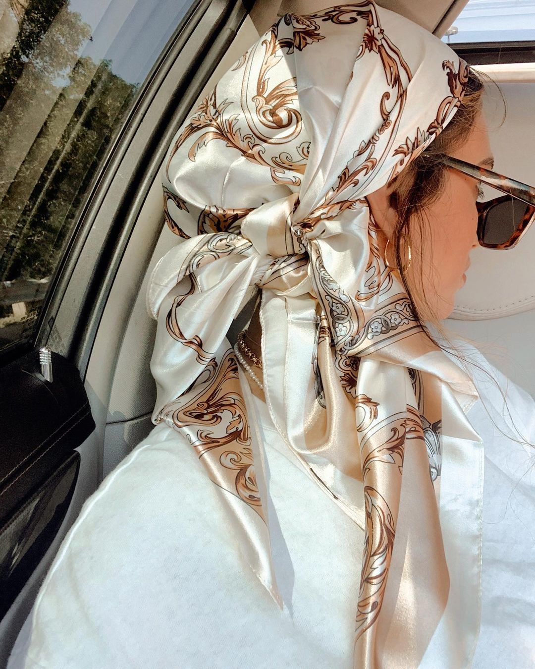 Bufanda cuadrada de satén para - Silk Neck Scarf reseña y precio
