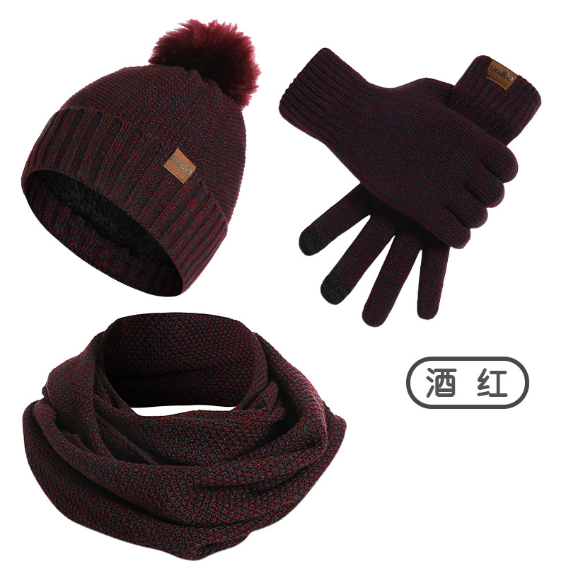 Conjunto de invierno de 3 piez - Infinity Scarf Knit reseña y precio