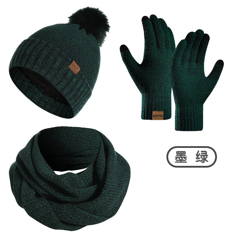 Conjunto de invierno de 3 piez - Infinity Scarf Knit reseña y precio