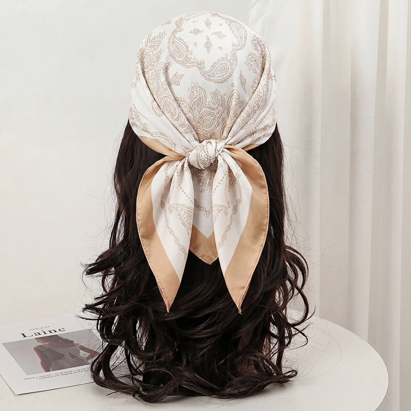 Pañuelo Cuadrado Vintage Beige - Ascot Neck Scarf reseña y precio