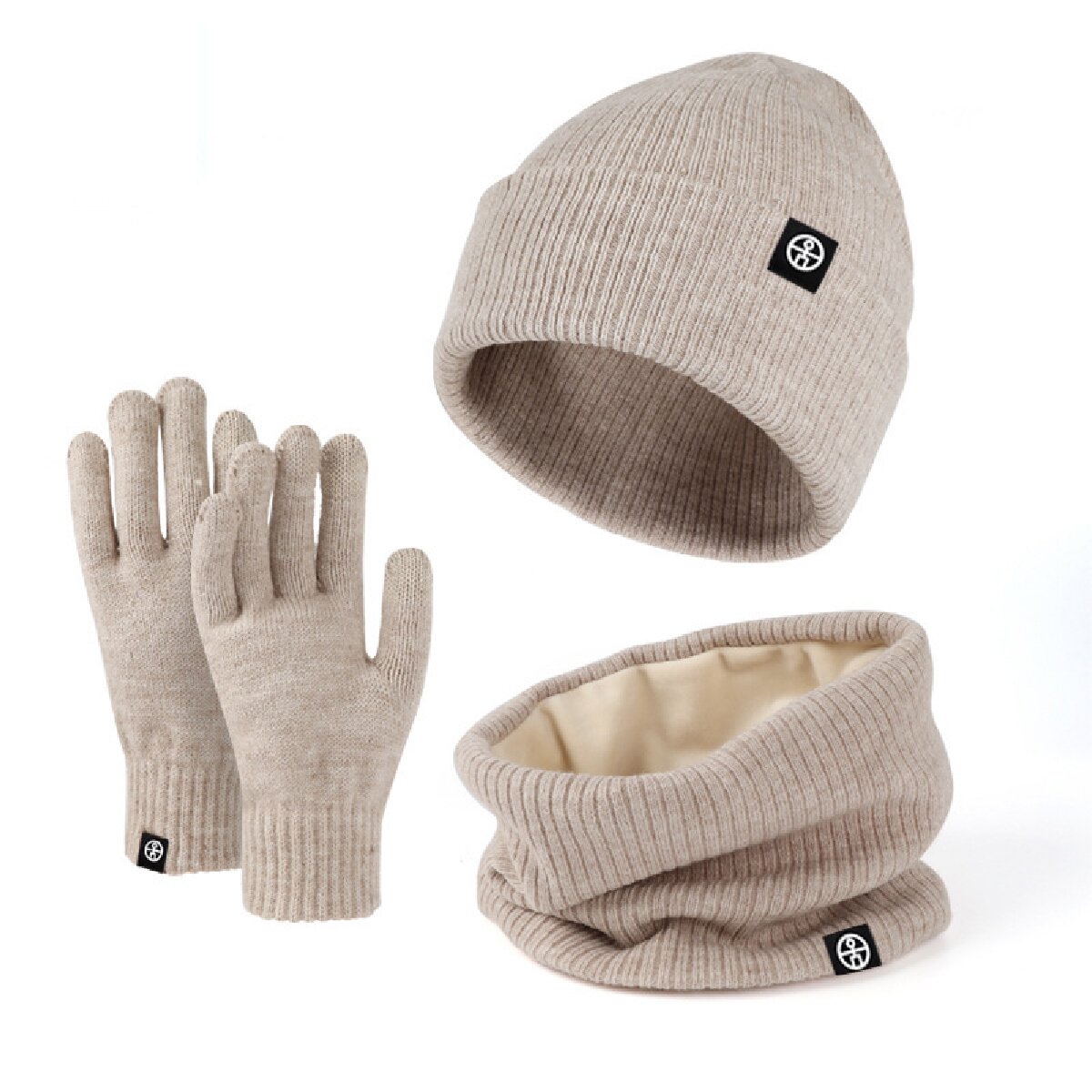 3 uds gorro de invierno guante - Muffler Men Wool reseña y precio